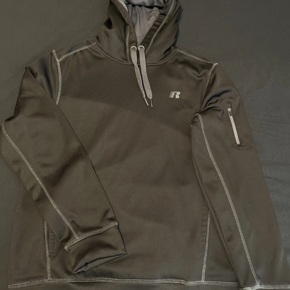 Russell Athletic Hoodie Size Medium Solid Black